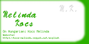 melinda kocs business card